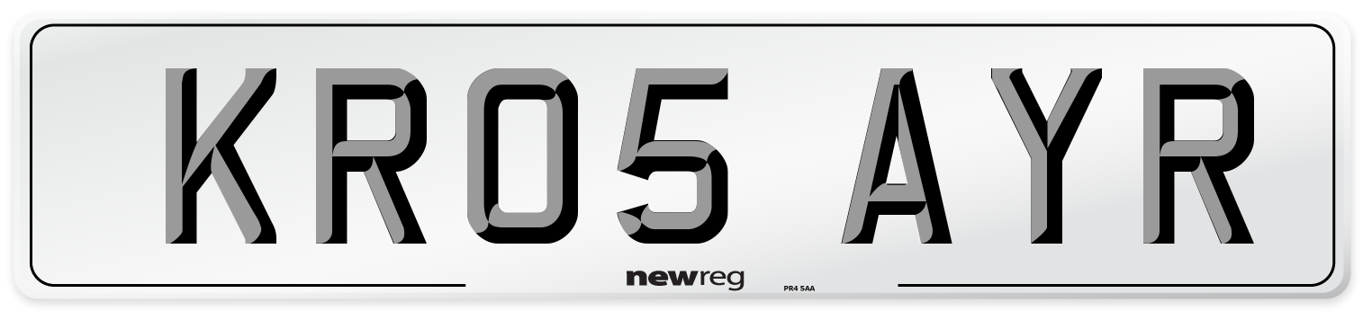 KR05 AYR Number Plate from New Reg